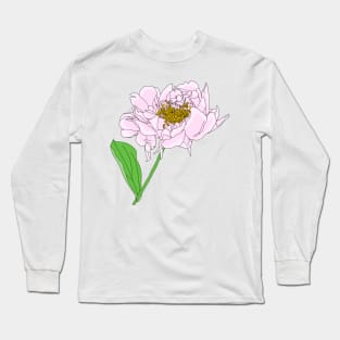 Light pink peony Long Sleeve T-Shirt